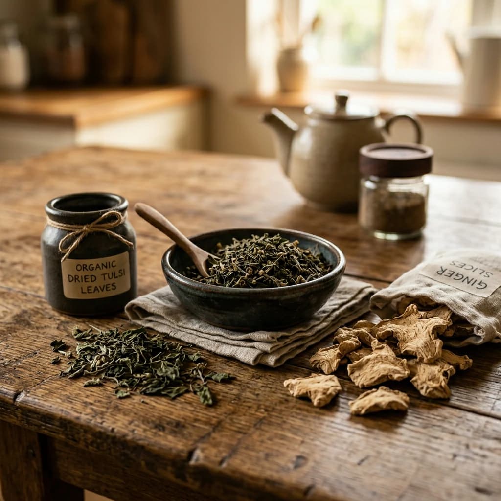 Tulsi Ginger Herbal Blend Tea